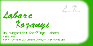 laborc kozanyi business card